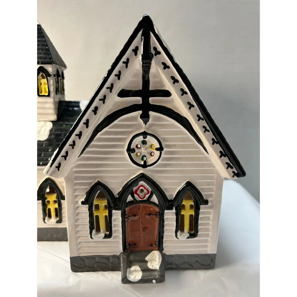 Dept 56 Church of the Open Door Snow Village 1987 Vintage Christmas 5064-4